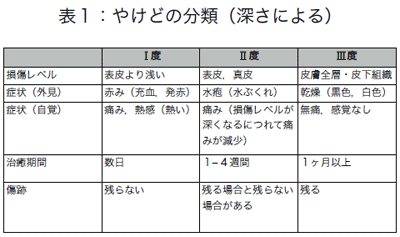 やけどの分類
